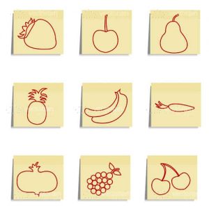Sketchy fruits icons